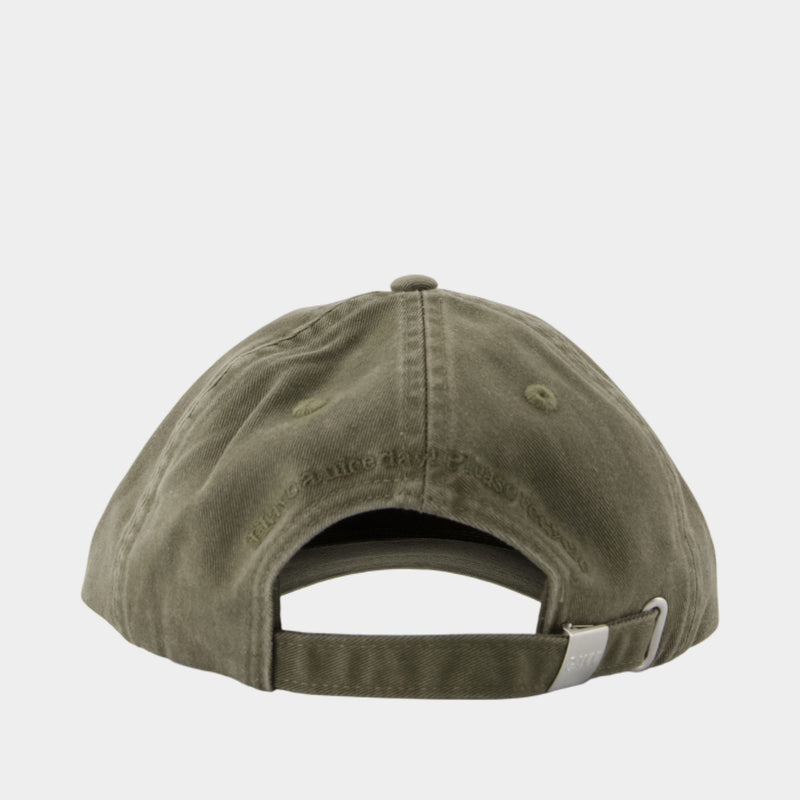 Casquette Emb - Ganni - Coton - Vert