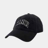 Casquette Emb - Ganni - Coton - Noir