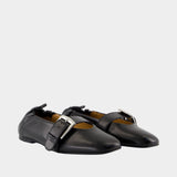 Ballerines Butterfly - Ganni - Synthétique - Noir