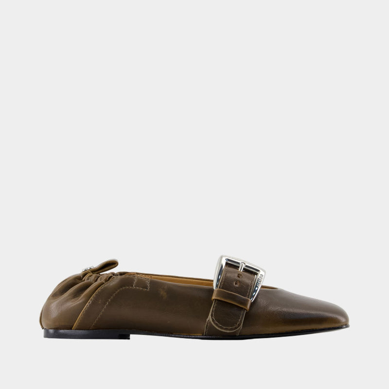 Ballerines Butterfly - Ganni - Synthétique - Vert