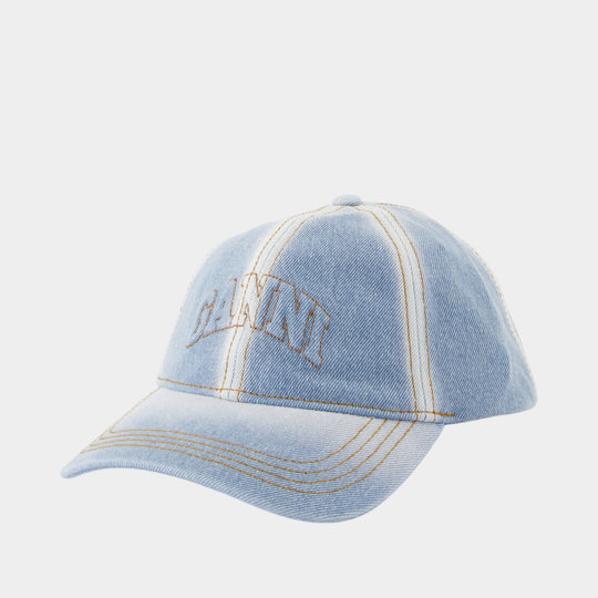 Casquette - Ganni - Coton - Bleu