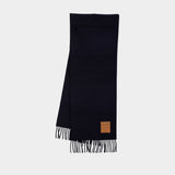 Écharpe Double Face Solid - Ganni - Laine - Noir