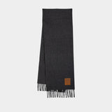 Écharpe Double Face Solid - Ganni - Laine - Gris