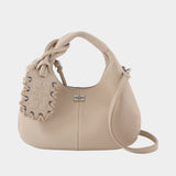 Sac À Main Mini Grained - Ganni - Synthétique - Blanc
