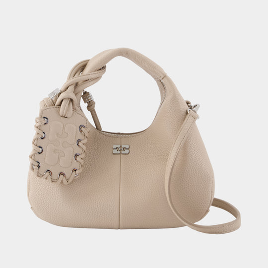 Sac À Main Mini Grained - Ganni - Synthétique - Blanc