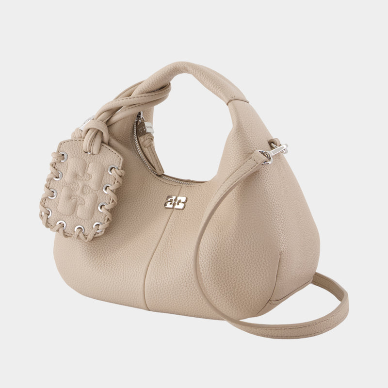 Sac À Main Mini Grained - Ganni - Synthétique - Blanc