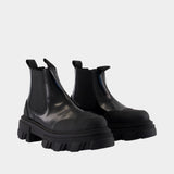 Bottines Low Chelsea - Ganni - Cuir - Noir