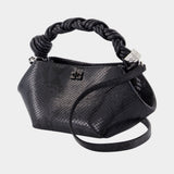 Sac À Main  Bou Mini Snake - Ganni - Synthétique - Noir