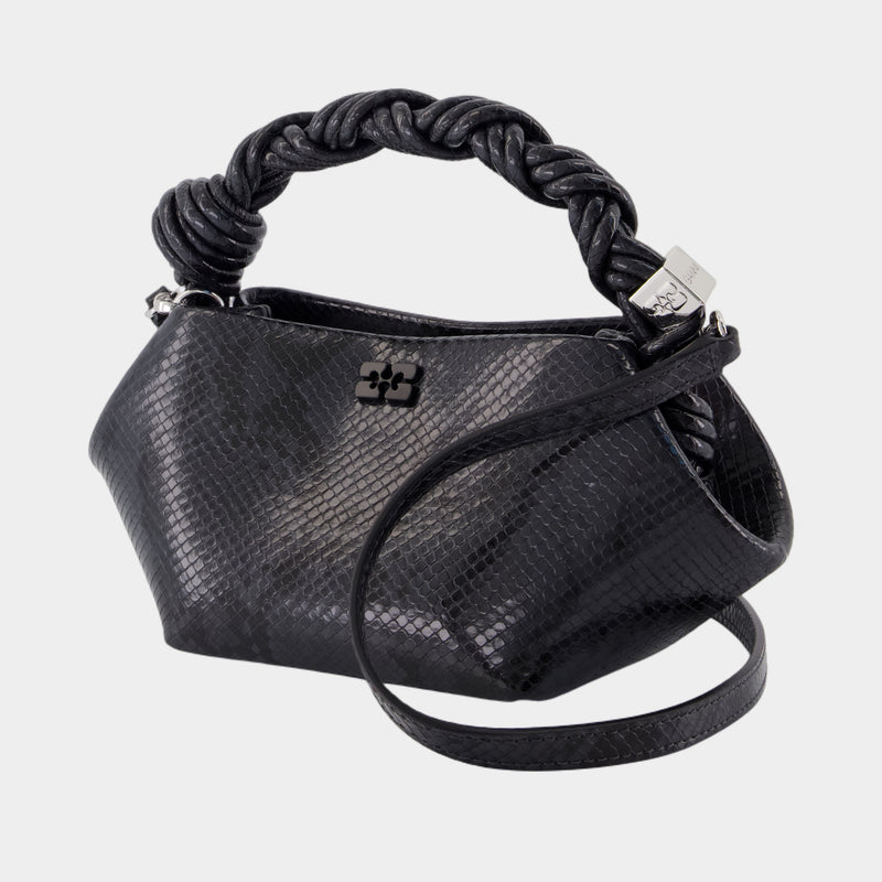 Sac À Main  Bou Mini Snake - Ganni - Synthétique - Noir