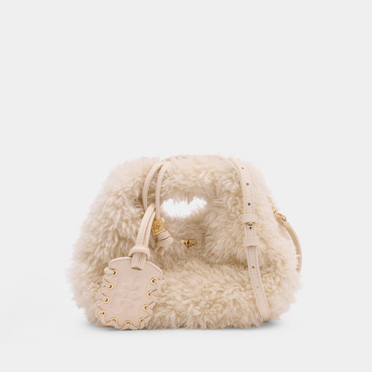 Sac À Main Mini Fur - Ganni - Synthétique - Blanc