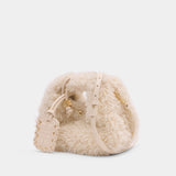 Sac À Main Mini Fur - Ganni - Synthétique - Blanc