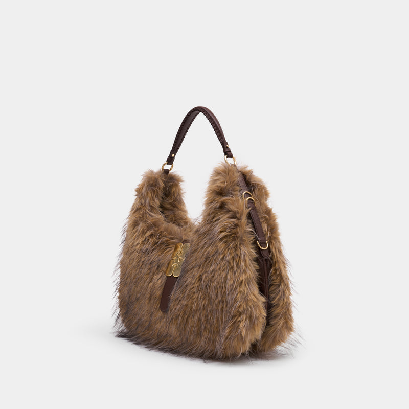 Sac Porté Épaule Kat Large Coyote - Ganni - Synthétique - Marron