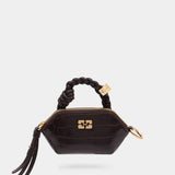 Sac À Main  Bou Nano Croco - Ganni - Synthétique - Marron