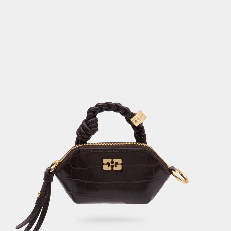 Sac À Main  Bou Nano Croco - Ganni - Synthétique - Marron
