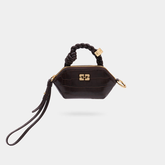 Sac À Main  Bou Nano Croco - Ganni - Synthétique - Marron