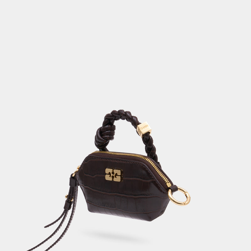 Sac À Main  Bou Nano Croco - Ganni - Synthétique - Marron