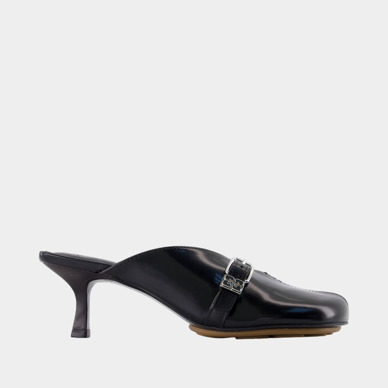 Sandales Sue Heeled - Ganni - Cuir - Noir