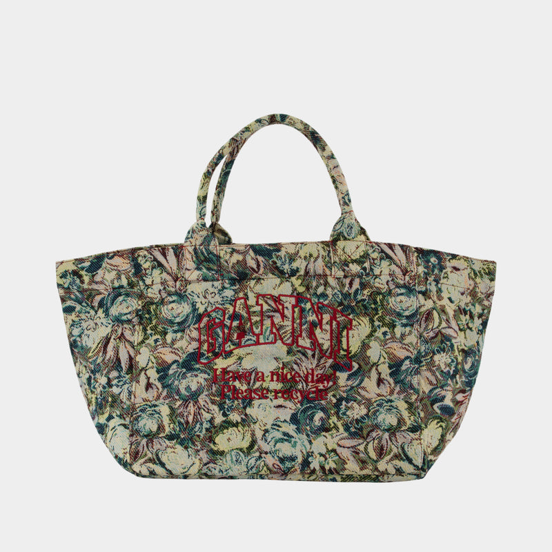 Cabas Xxl Tapestry Reversible - Ganni - Synthétique - Multi