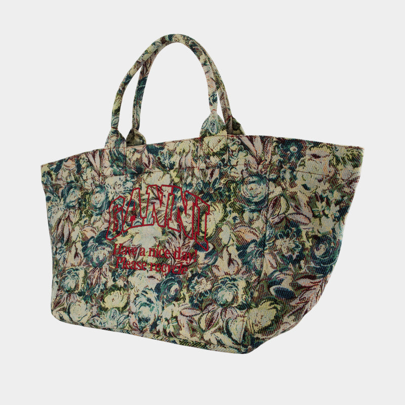 Cabas Xxl Tapestry Reversible - Ganni - Synthétique - Multi