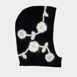 Bonnet Crochet Flowers - Ganni - Laine - Noir