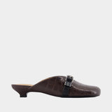Sandales Sue Kitten Croco - Ganni - Synthétique - Marron