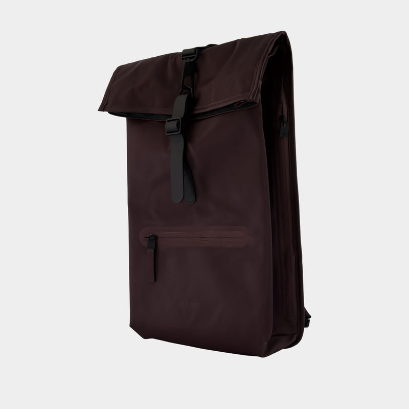 Sac À Dos Rolltop Rucksack W3 - RAINS - Synthétique - Bordeaux