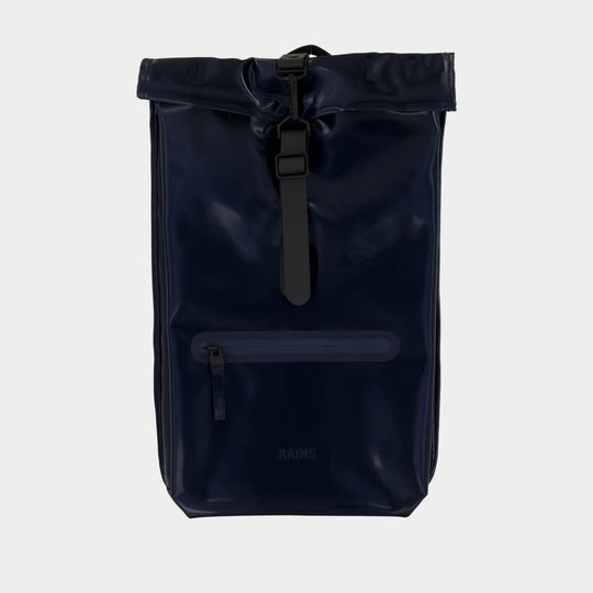 Sac À Dos Rolltop Rucksack W3 - RAINS - Synthétique - Bleu