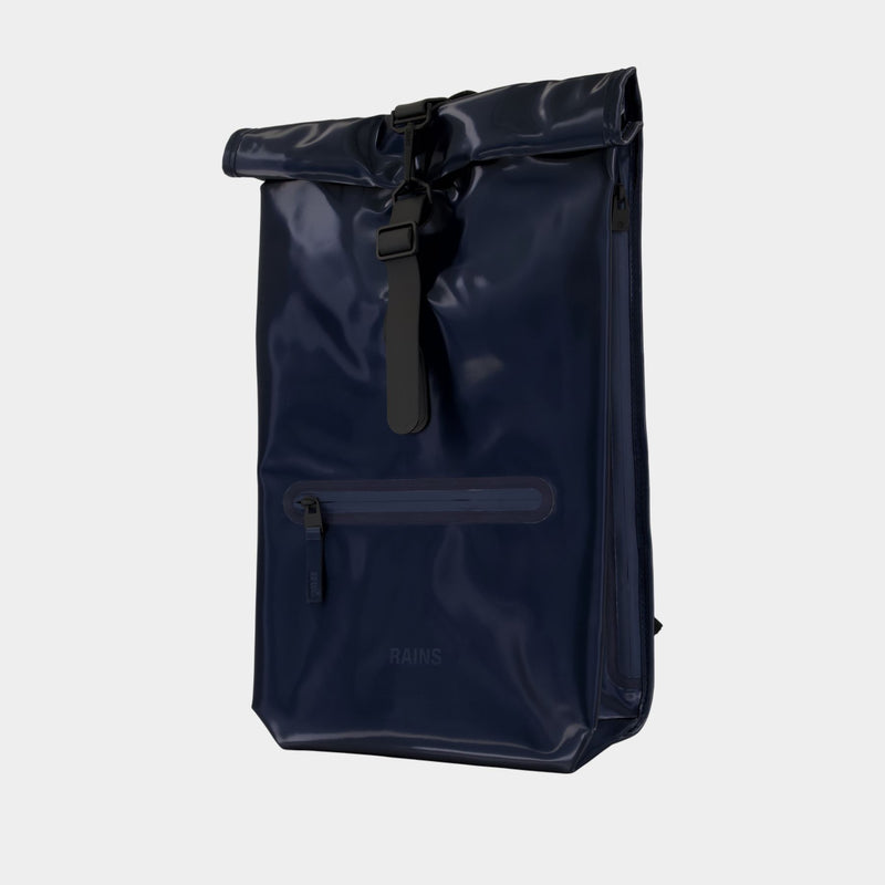 Sac À Dos Rolltop Rucksack W3 - RAINS - Synthétique - Bleu