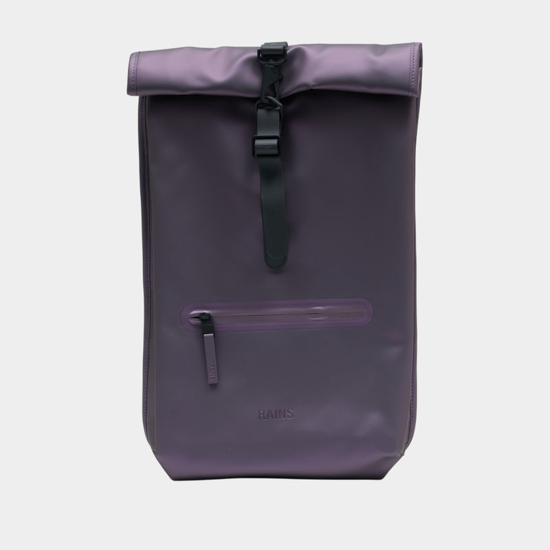 Sac À Dos Rolltop W3 - RAINS - Synthétique - Violet