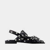 Ballerines Feminine Buckle Pelinova - Ganni - Cuir - Noir