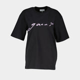 T-Shirt Relaxed Fit - Ganni - Coton - Noir