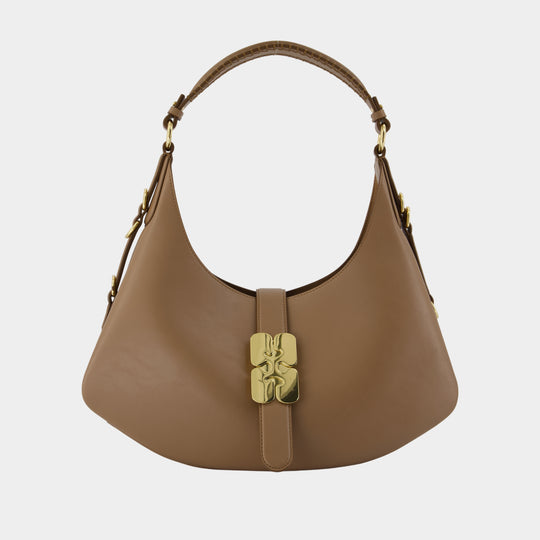 Sac Porté Épaule Kat Small Butter - Ganni - Cuir - Beige