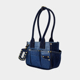 Sac Porté Épaule Posy Small - Ganni - Coton - Bleu