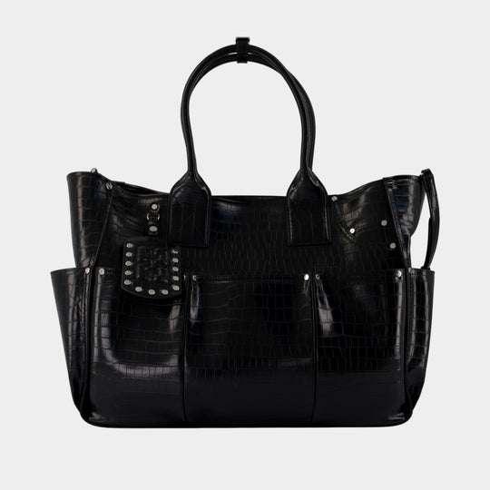 Sac De Voyage Posy - Ganni - Cuir - Noir