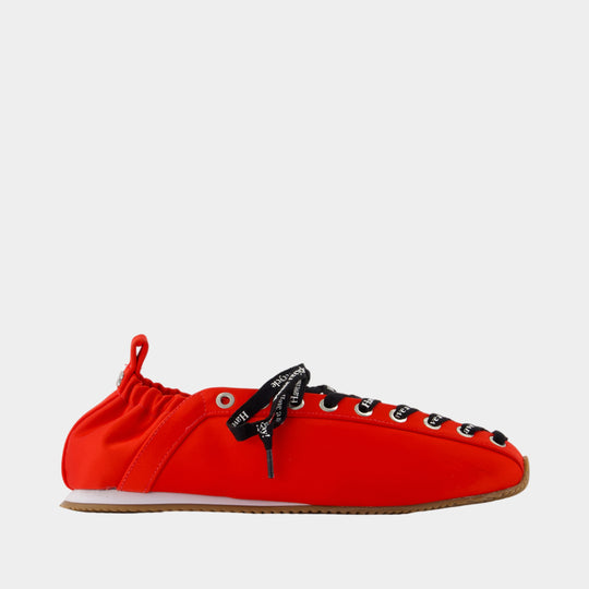 Ballerines Lace Up Sporty - Ganni - Synthétique - Rouge