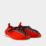 Ballerines Lace Up Sporty - Ganni - Synthétique - Rouge