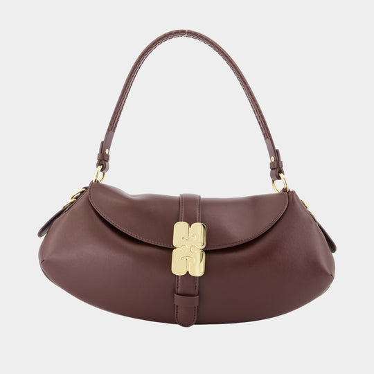 Sac Porté Épaule B Kat Butter - Ganni - Synthétique - Marron