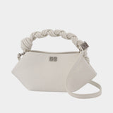 Sac À Main Bou Mini Ostrich - Ganni - Synthétique - Blanc