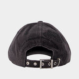 Casquette Washed Embroidery - Ganni - Coton - Noir