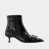 Bottes Buckle Low - Ganni - Coton - Noir