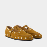 Ballerines Mary Jenny Studs - Ganni - Synthétique - Kaki