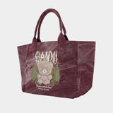 Cabas Medium Trapeze Snow Teddy - Ganni - Coton - Multi