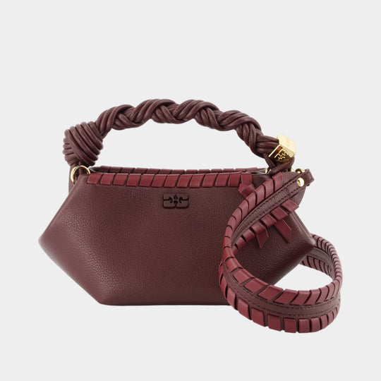 Sac À Main Bou Mini - Ganni - Synthétique - Bordeaux