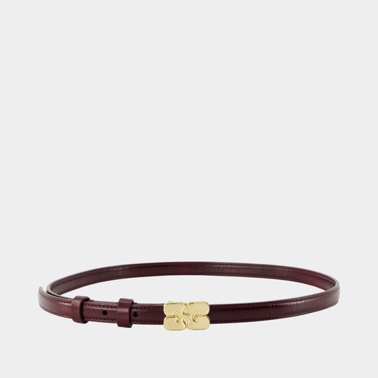 Ceinture Kat Small - Ganni - Synthétique - Bordeaux