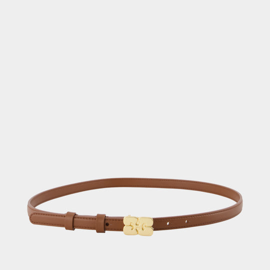 Ceinture Kat Small - Ganni - Synthétique - Marron