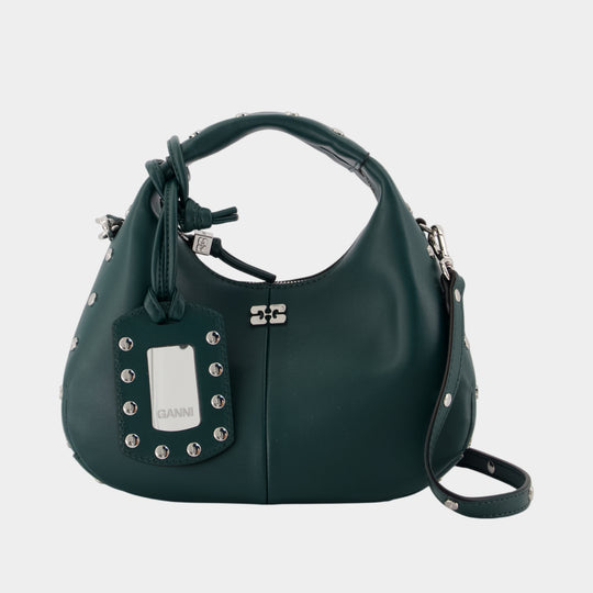 Sac À Main Mini Studs - Ganni - Synthétique - Vert Foncé