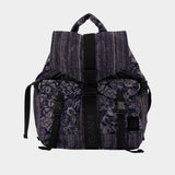 Sac À Dos Re Tech Patchwork - Ganni - Coton - Bleu