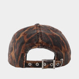 Casquette Ocelot Leopard - Ganni - Coton - Marron