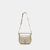 Sac À Bandoulière Small B-Clip Messenger - Burberry - Cuir - Blanc