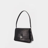 Sac Porté Épaule Charlie - Tory Burch - Cuir - Noir